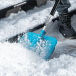 Лопата для уборки снега, полипропилен, 350х405х1300мм, алюминиевый черенок, ПВХ накладка, LUXE Palisad