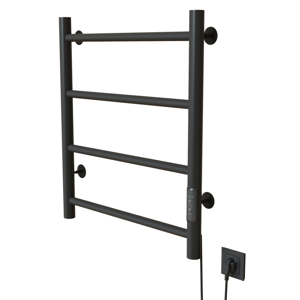 Полотенцесушитель MIXLINE VEGA  60х50 (таймер, 201 Вт, 4 перекладины) электрический ГРАФИТ