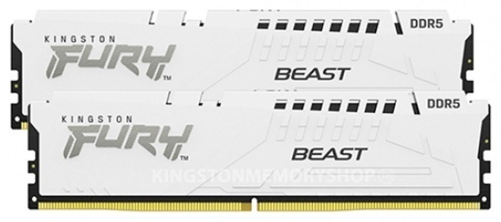 МОДУЛЬ ПАМЯТИ KINGSTON DIMM DDR5 64 GB KIT 6000MHZ FURY BEAST (AMD) KF560C36BWEK2-64 (2X32GB) CL36 WHITE