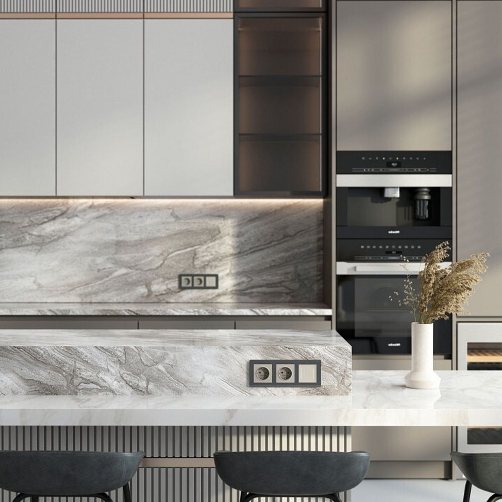 Розетка с заземлением, без рамки Werkel дымчатый W1271004