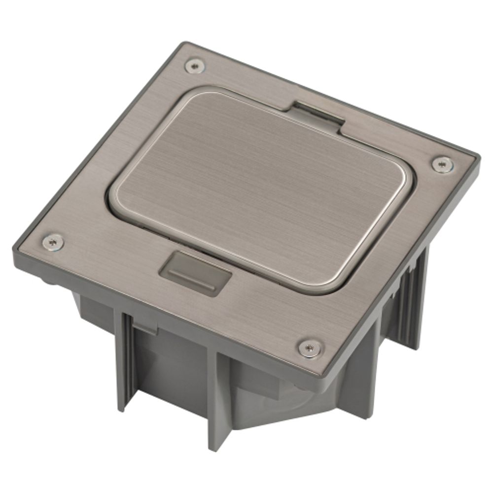 Люки ЭРА ОФИС 18-6001-03 IP66 в бетон с розеткой защёлка цвет серый