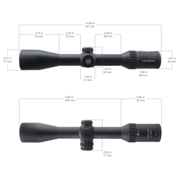 Прицел Vector Optics Continental X8 2-16x44, VET-10BDC (SCOM-39)