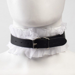 БДСМ-набор «Оки-Чпоки» с кружевом (Цвет: черный с белым)