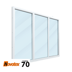 Пластиковое окно трехстворчатое 70 мм 5 камер 3 стекла