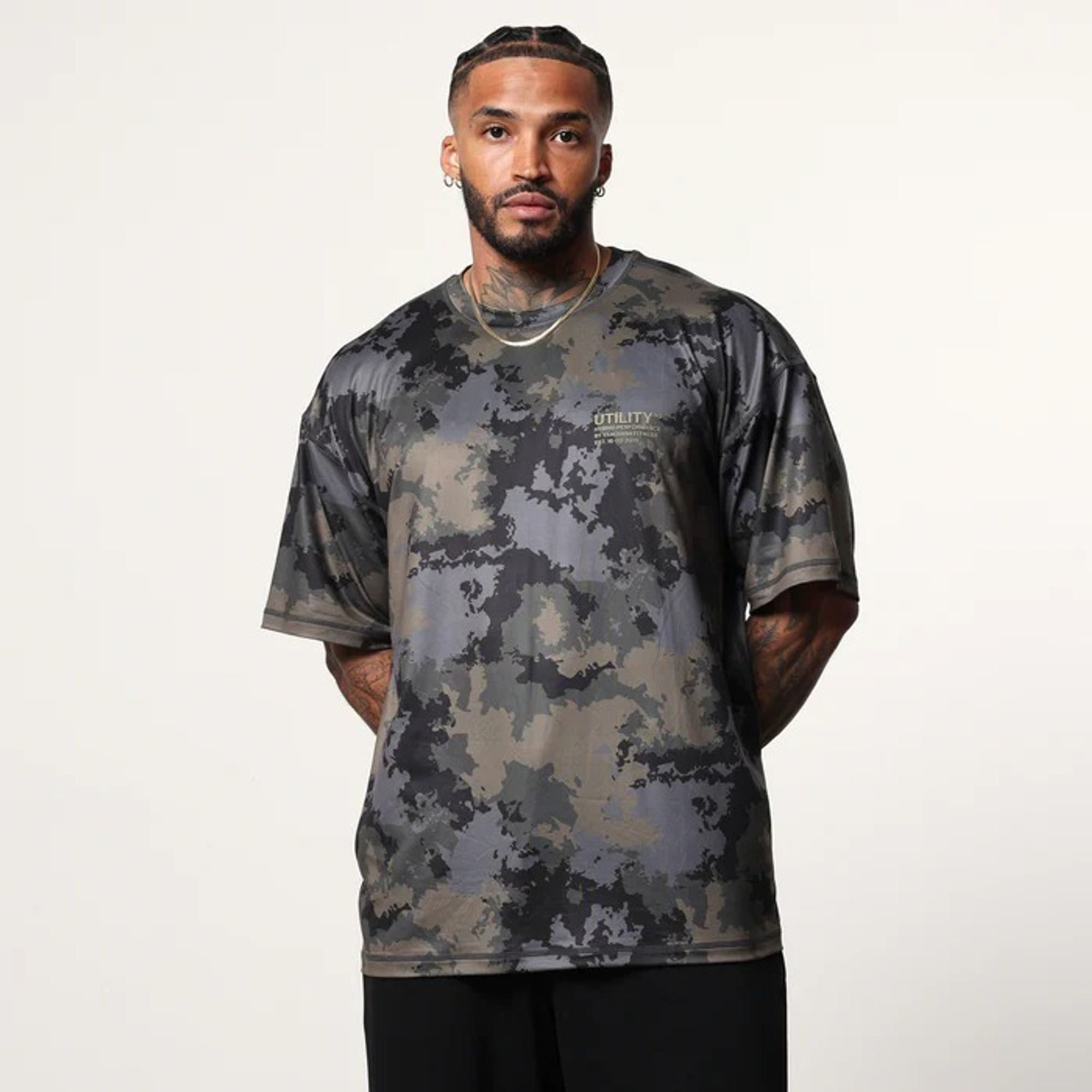 Футболка VANQUISH UTILITY Oversized T-Shirt Camo Brown