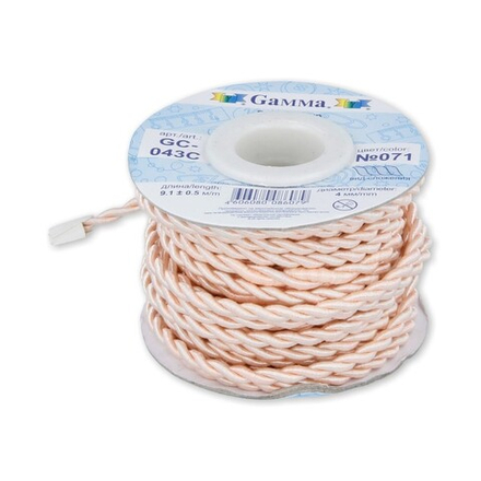 Шнур"Gamma" 4 мм GC-043C витой 9.1 м , цвет 071