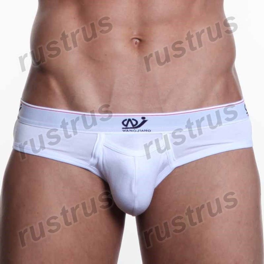 Мужские трусы брифы белые WANGJIANG WG00008