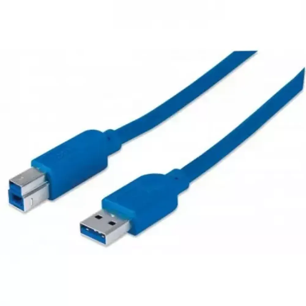 Кабель Manhattan USB 3.0, A(M)/B(M), 3 м, синий 322454