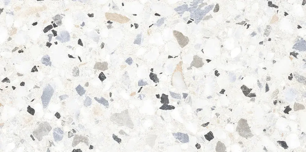 Настенная плитка ALMA Ceramica TWU09BLB004 Bilbao 50x24.9 белая глянцевая под терраццо