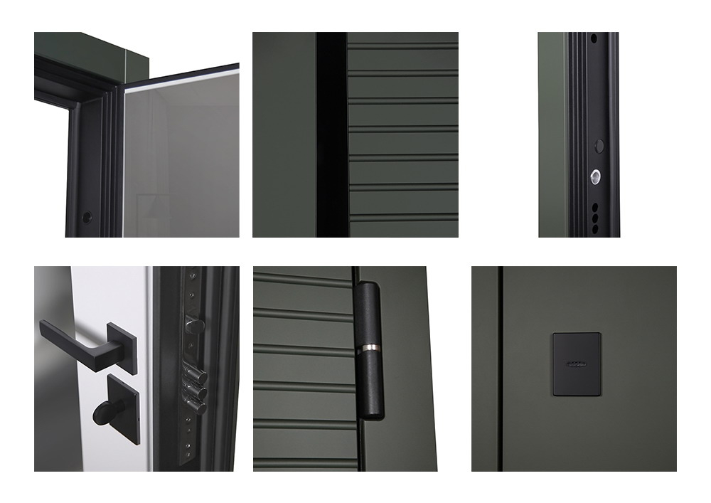 Стальная дверь "Ferrum" с зеркалом (адаптивная замковая часть)