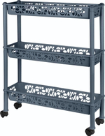 Этажерка 3-х секционная на колесиках "Keeplex Light" 58*18*69см, космический серый