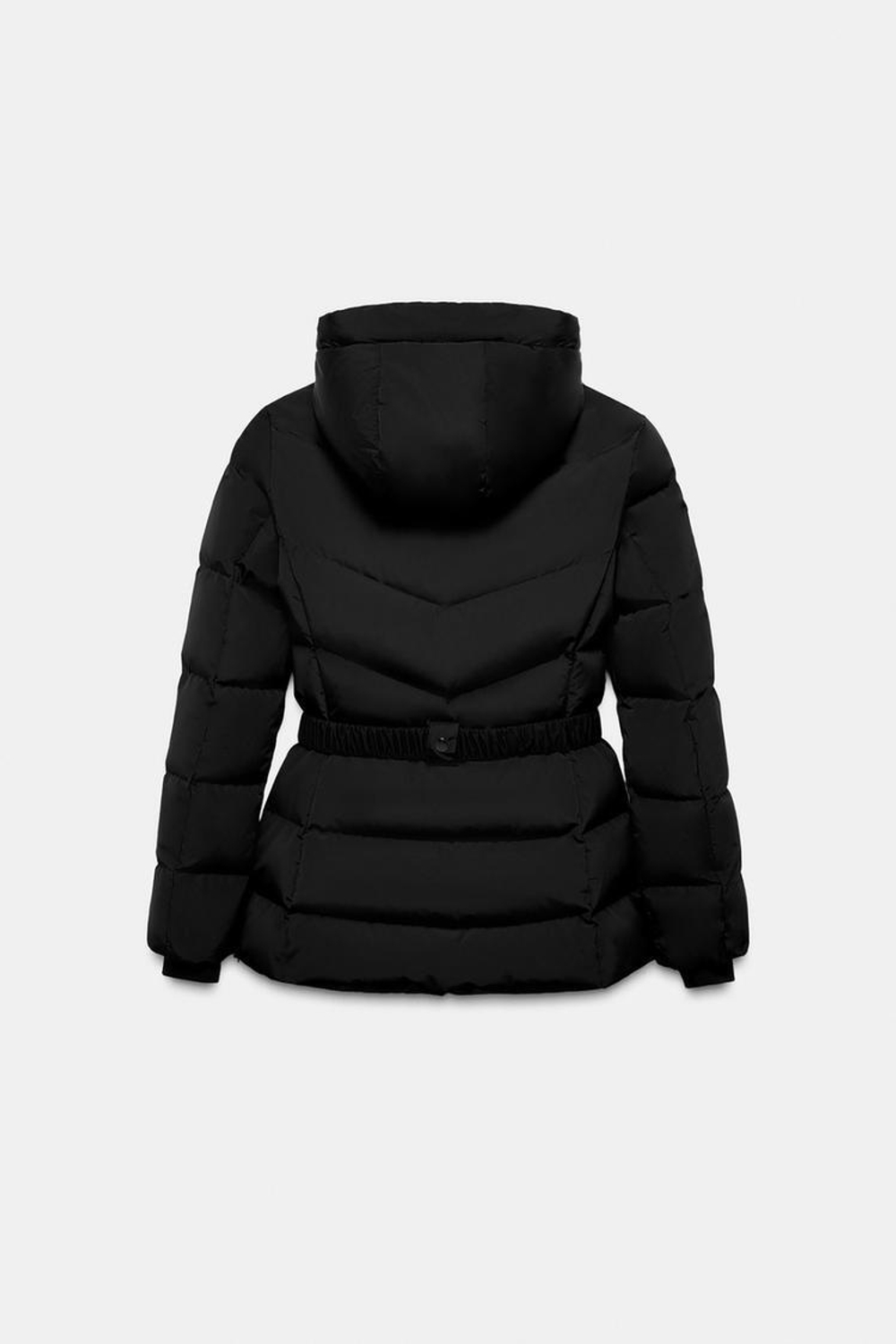 ZARA ВОДОНЕПРОНИЦАЕМАЯ КУРТКА С КАПЮШОНОМ, ЧЕРНЫЙ