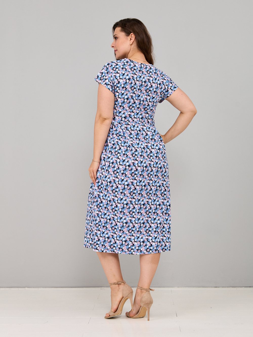 Платье П-026/цветочки-ромашки