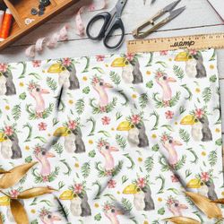 Ткань атлас акварельные попугаи