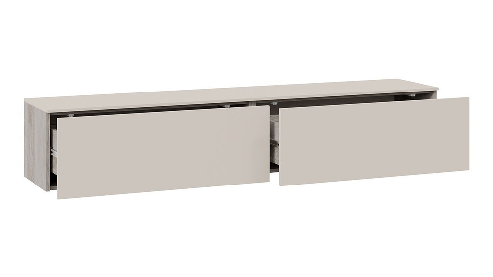 Тумба под телевизор подвесная Баттл Рок/Сантьяго софт 180х37х33 см