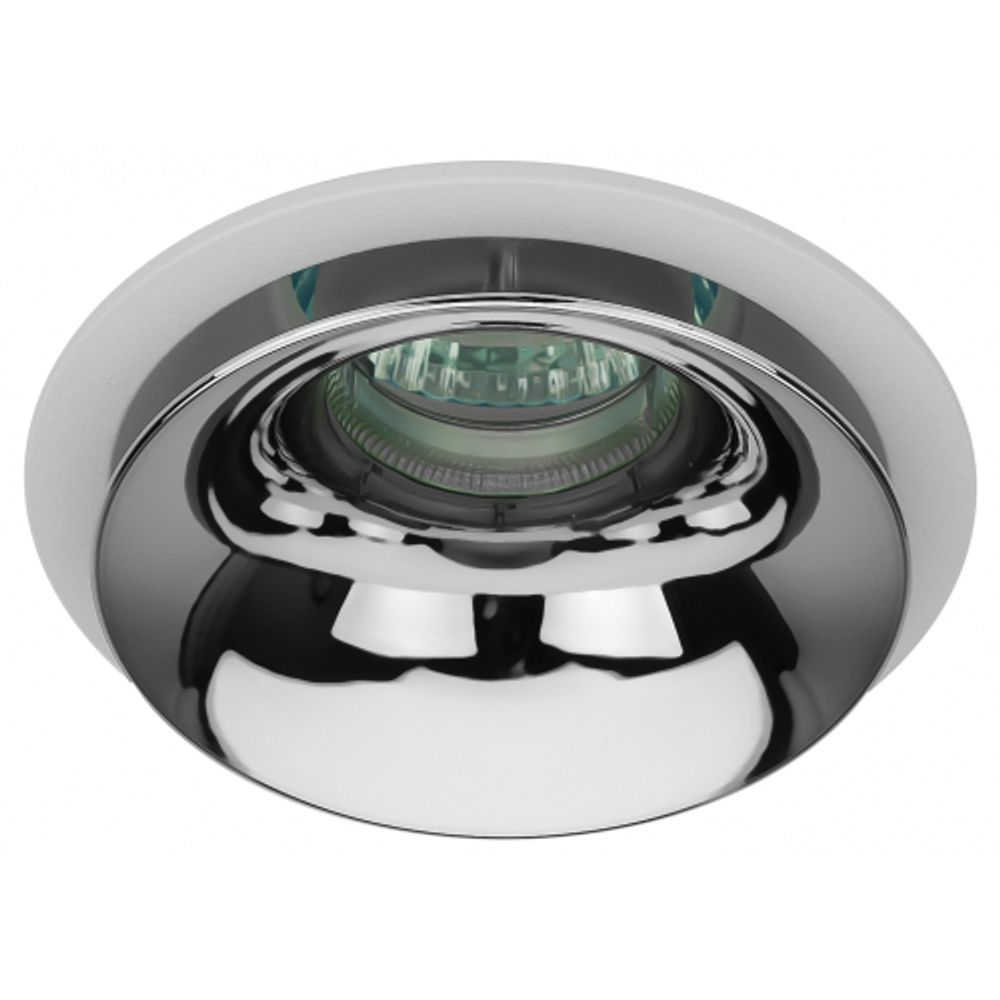Встраиваемый светильник декоративный ЭРА KL103 WH/CH MR16 GU5.3 белый хром