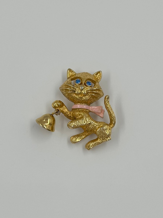 Брошь Кошка с колокольчиком Avon