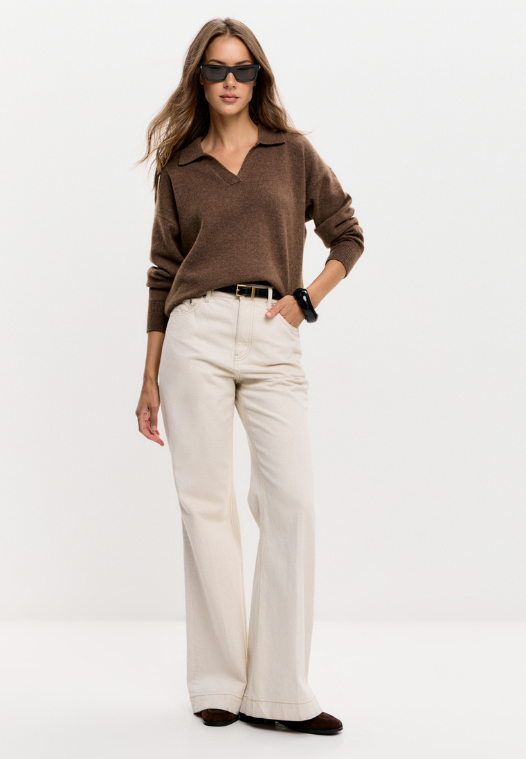 Джемпер с воротником поло