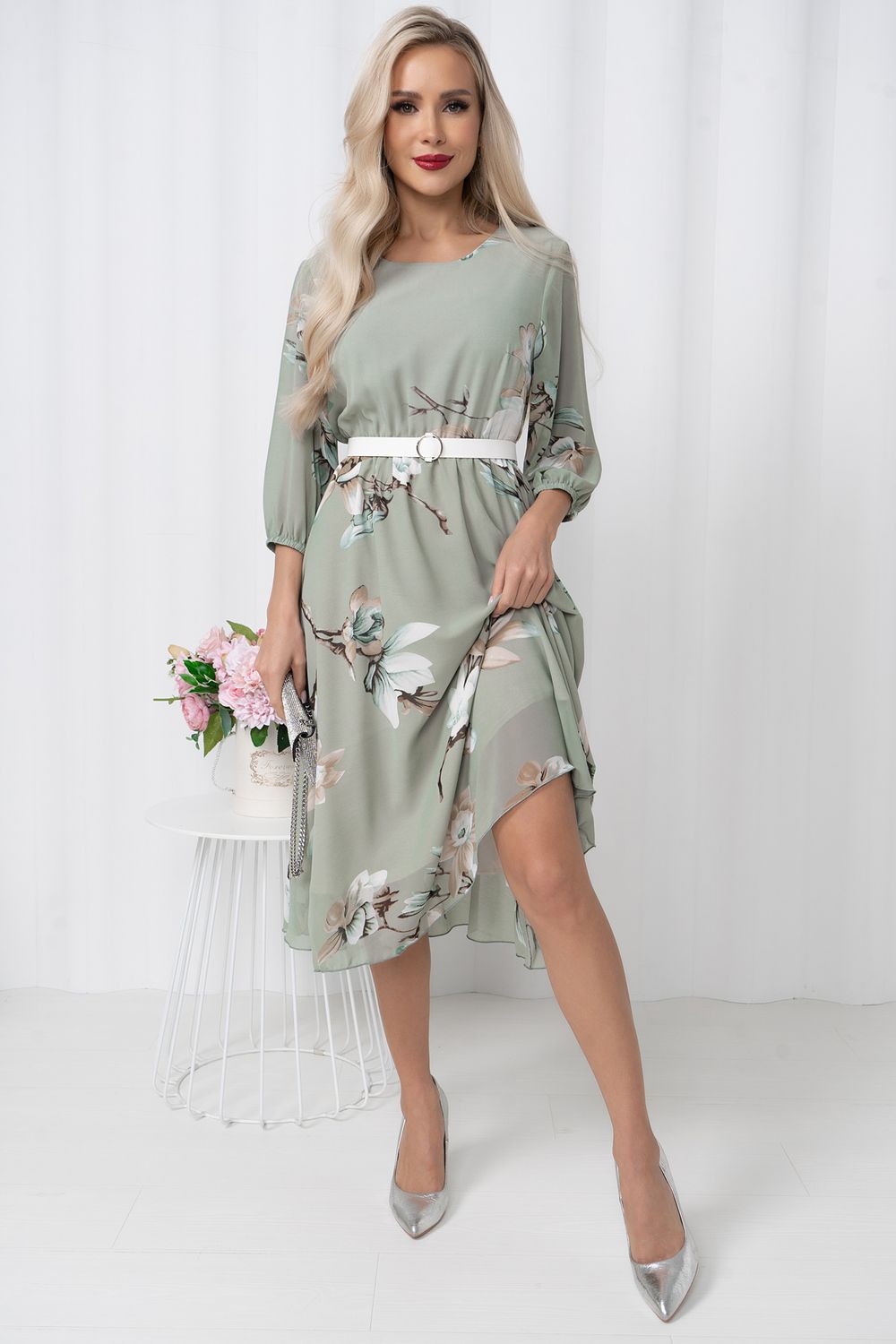 Платье Эрин (оливковое) Р11-1216/3 Nikol (Акция)