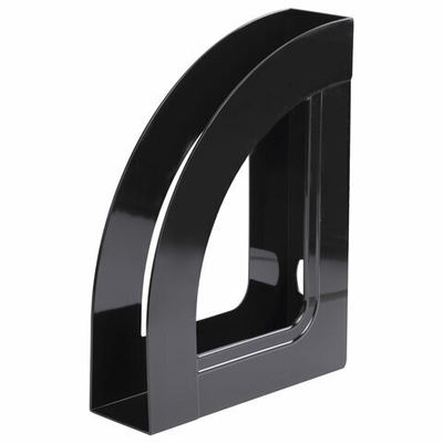 Лоток вертикальный для бумаг BRAUBERG ECONOMY, 220×70×290 мм, черный, 4 штуки в комплекте.