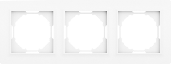 Рамка 3-я,  Wave глянцевый белый,  серия A07