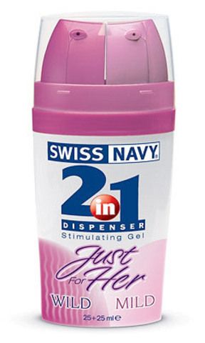 Возбуждающий гель SWISS NAVY для женщин с двумя дозаторами JUST FOR HER