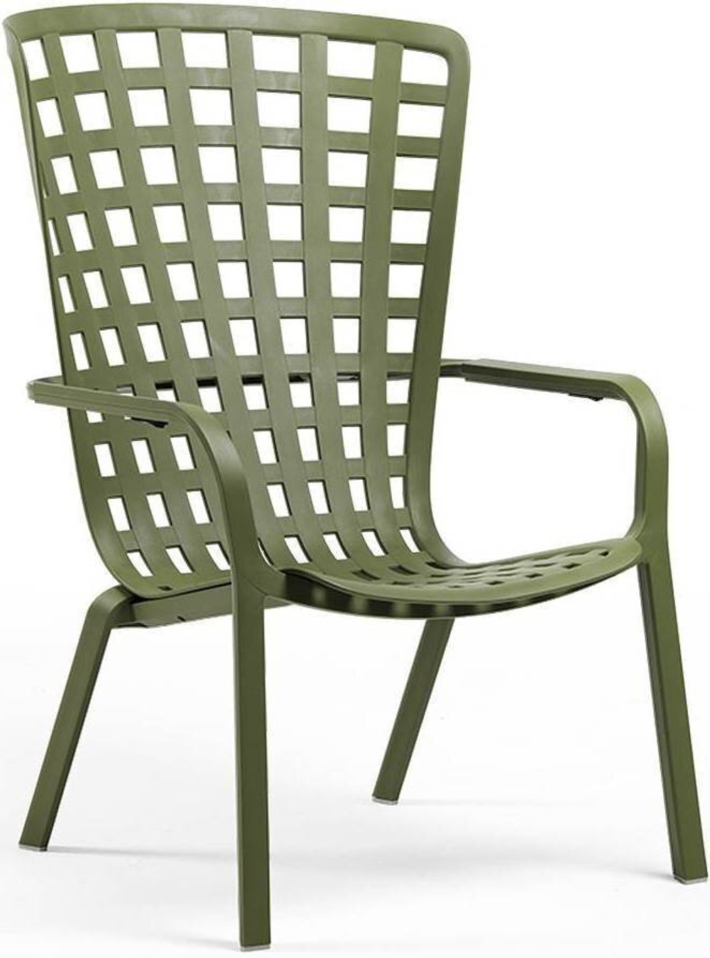 Лаунж-кресло пластиковое с подушкой Nardi Folio, агава, зеленый