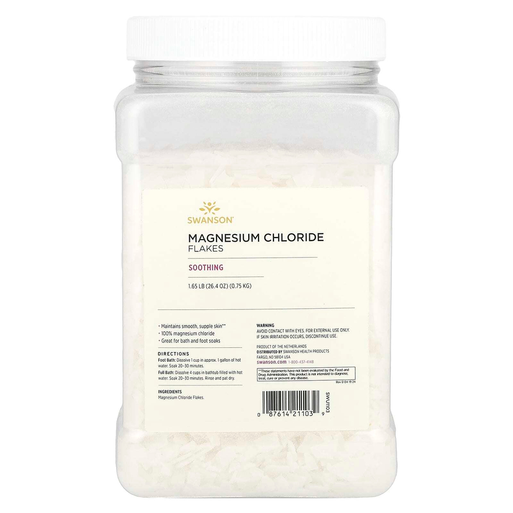 Swanson, Хлопья хлорида магния, 0,75 кг (26,4 унции)