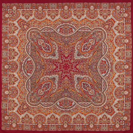 Павловопосадский платок Ларец самоцветный 762-5