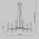 Подвесная люстра Maytoni VIGO MOD031PL-12B