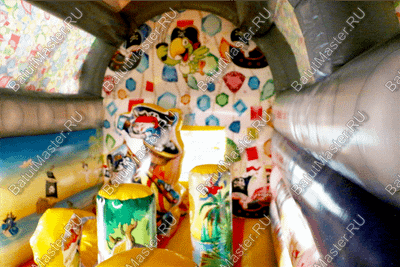 Коммерческий надувной батут "Сундучок с крышей"