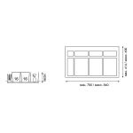 Система хранения в базу 900 (2 ведра + 2 контейнера), отделка белая