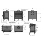 Чугунная печь-камин LOKI Norway White