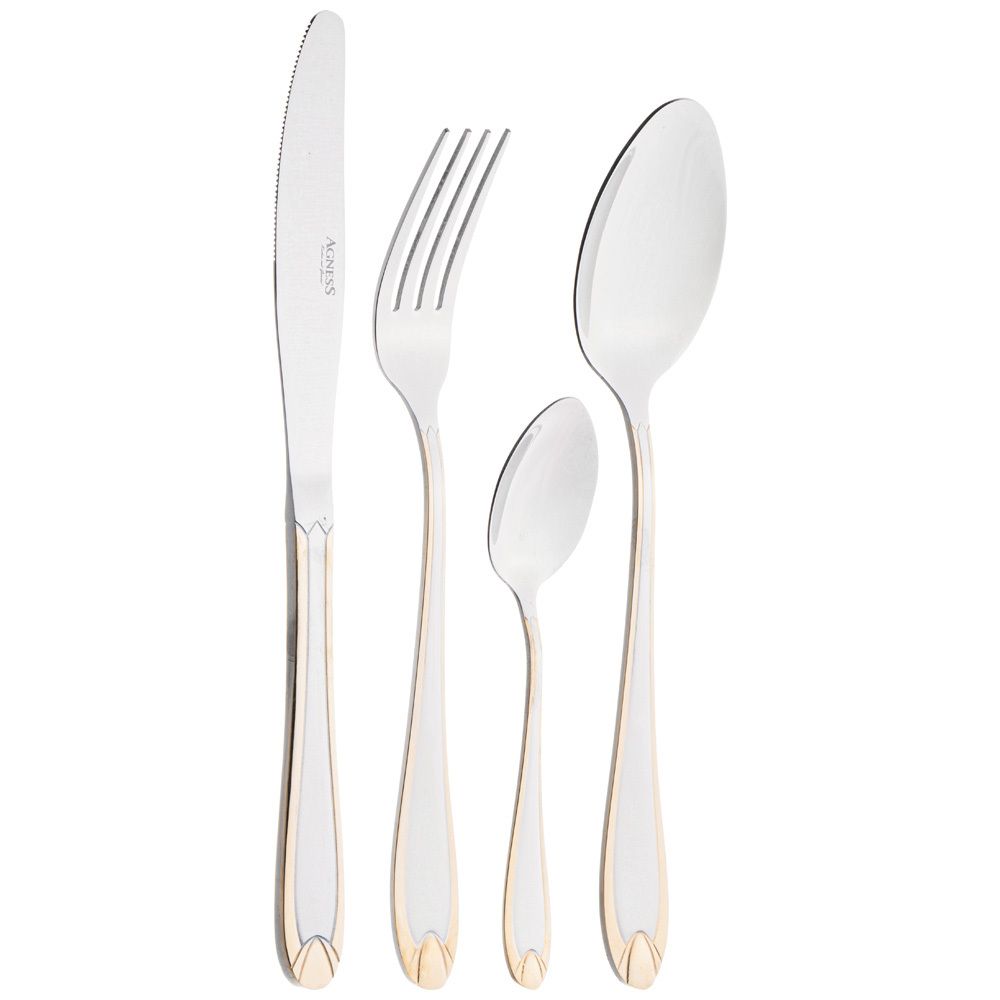 НАБОР СТОЛОВЫХ ПРИБОРОВ AGNESS НА 6 ПЕРСОН 24 ПР.