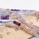 Флюорит куб бусины, размер около 2,2 мм, цена за отрезок 19 см (1/2 нити)