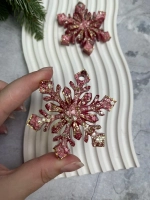 Набор новогодних елочных игрушек Снежинки 2 шт