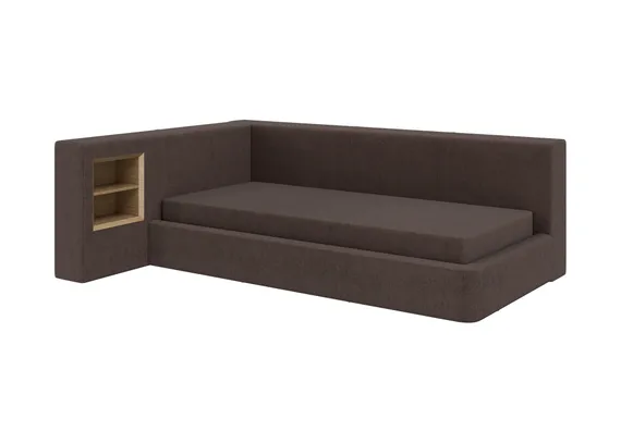 Диван-кровать Cube c нишей M (шоколад, твид)