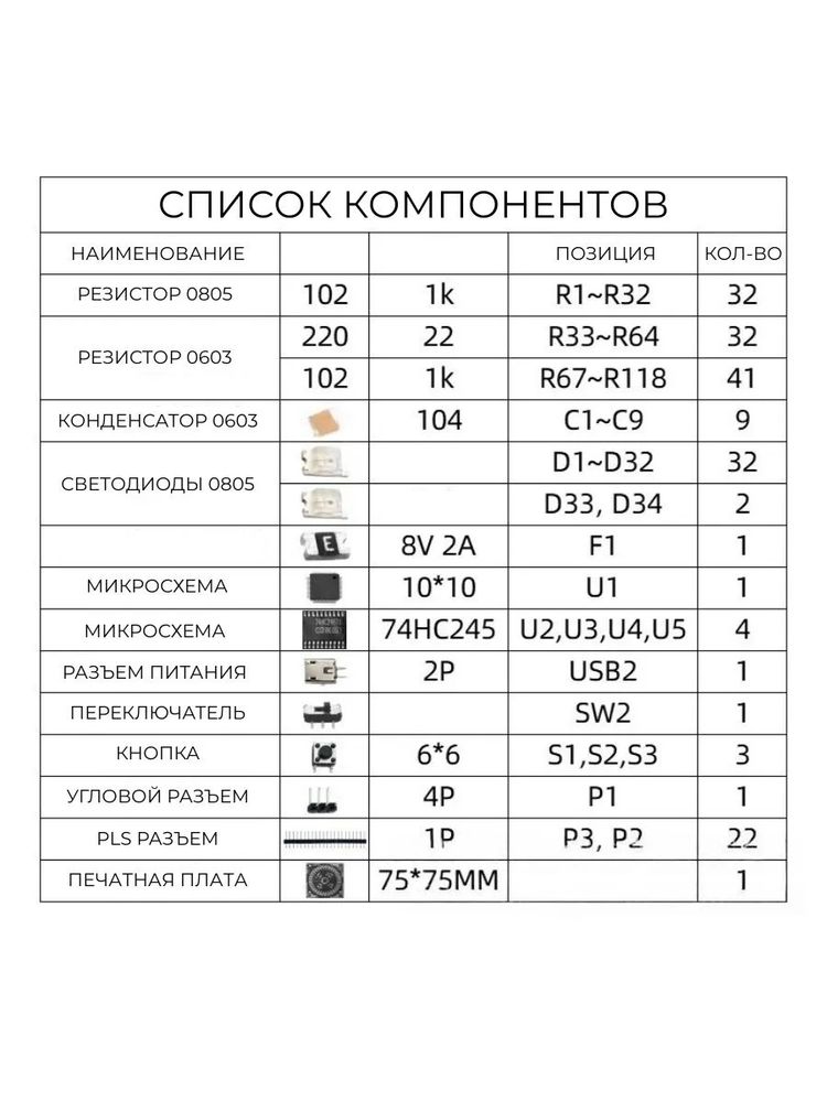 9V KIT Набор - конструктор для самостоятельной сборки и обучения пайки SMD компонентов