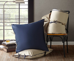 Пододеяльник 200х220 Sharmes Luca темно-синий/светло-бежевый