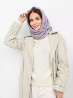 Капор зимний вязаный капюшон на флисе