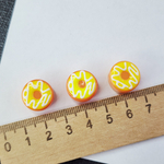 Бусина лэмпворк, пончик с глазурью, р-р 15мм, штучно