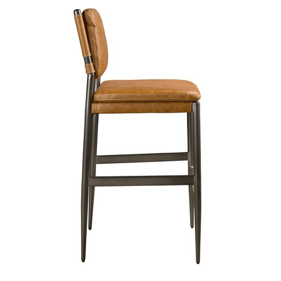 Барный стул 4167 из коричневой кожи
