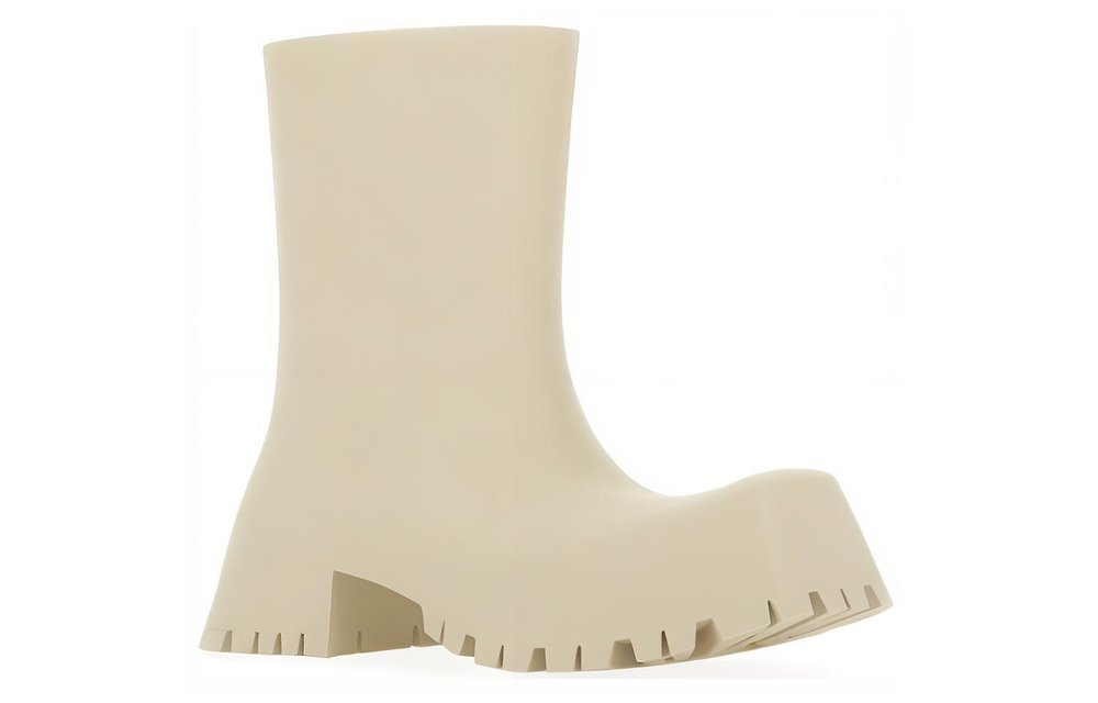 Balenciaga Trooper Rubber Boot Light Beige Women"s