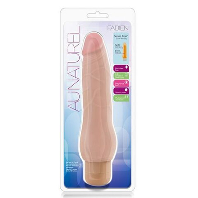Телесный вибратор Fabien - 22,8 см. (Цвет: телесный)