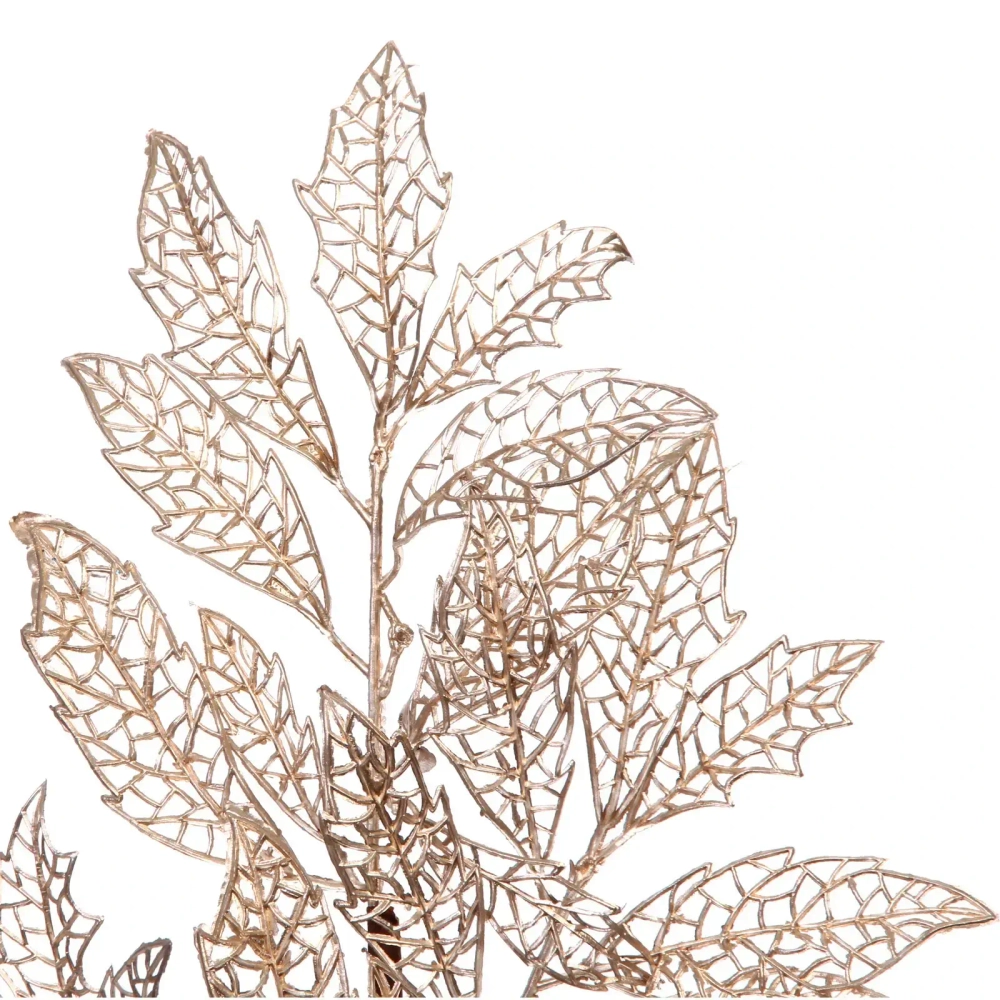 Ветка декоративная «Зимние листья» 70 см, Шампань