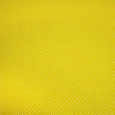 Ткань плательная Кашибо белый горох на жёлтом, d 0,3 см