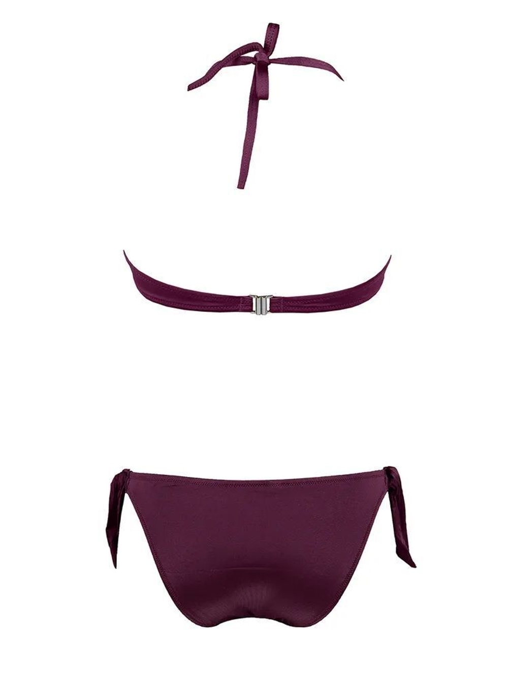 Раздельный однотонный пуш-ап купальник (Размер: B/S) (Цвет: синий)