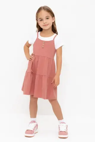сарафан  для девочки  КР 5799/терракотовый к565