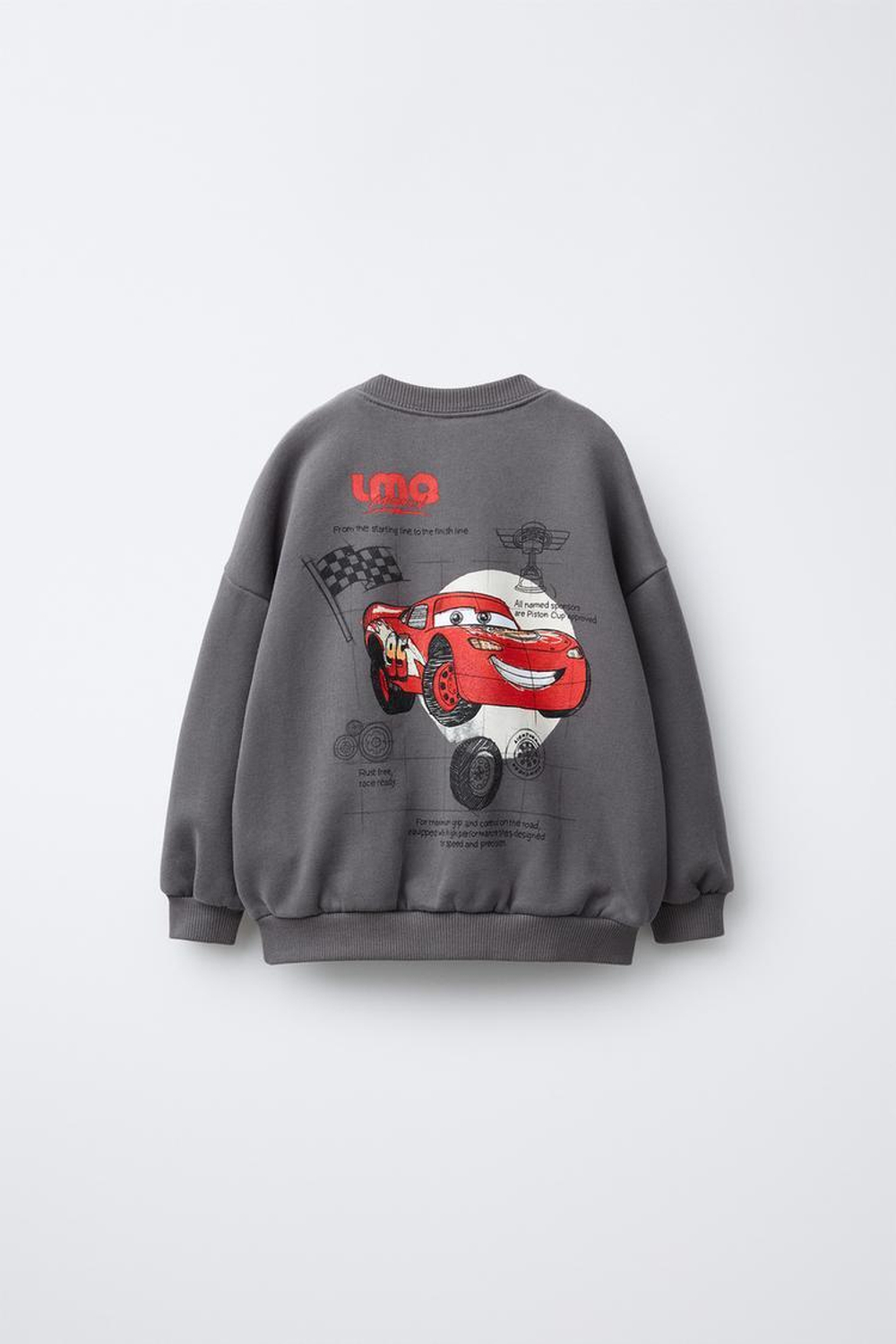 ZARA ТОЛСТОВКА С ПРИНТОМ CARS LIGHTNING MCQUEEN © DISNEY, АНТРАЦИТОВО-СЕРЫЙ