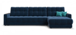 Угловой диван Босс Макс Велюр Монолит синий